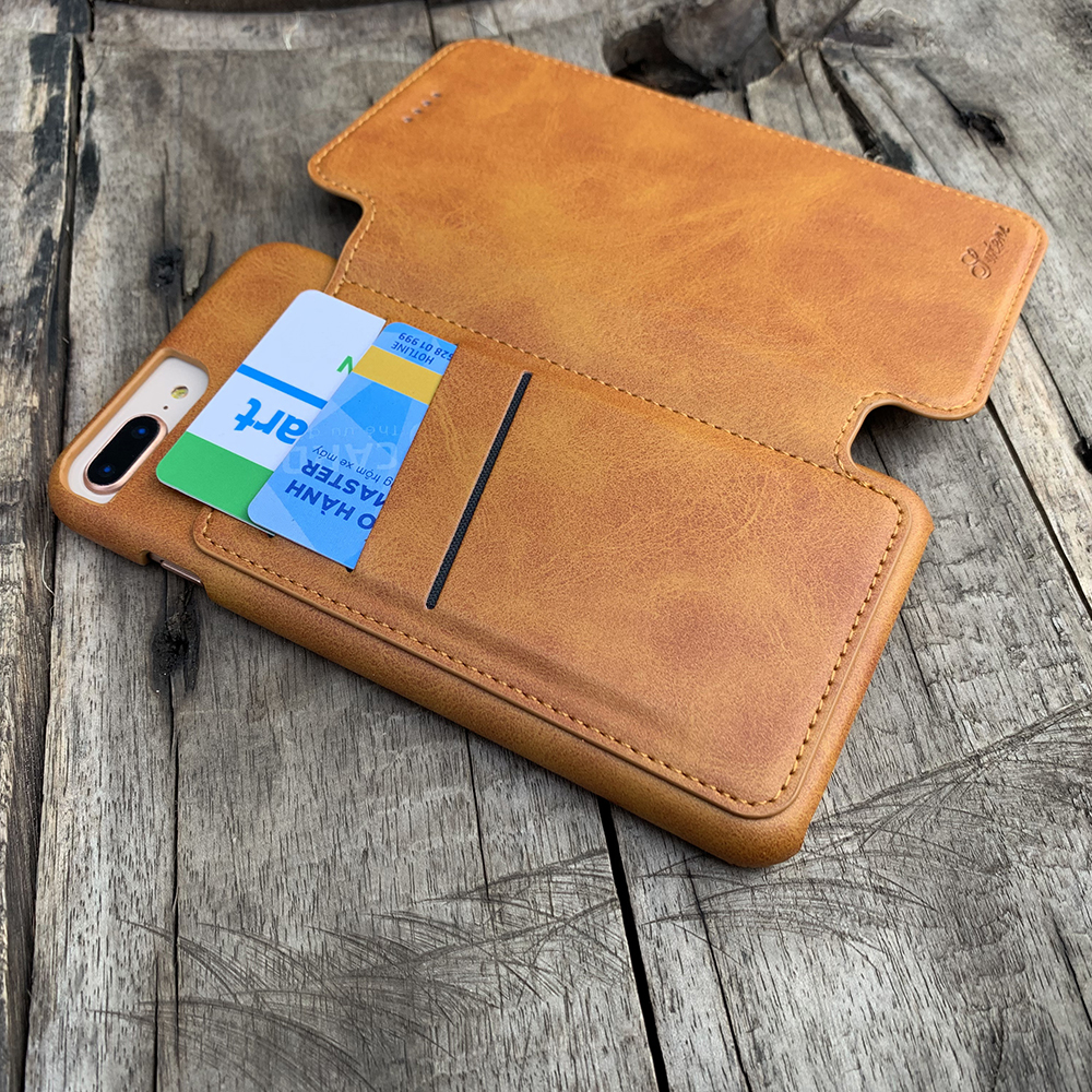 Bao da cao cấp dành cho iPhone 7 Plus / iPhone 8 Plus - Màu vàng