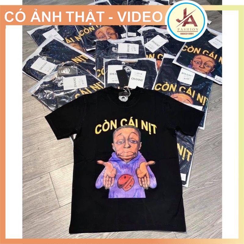 Áo Thun unisex form rộng tay lỡ CÒN CÁI NỊT,áo phông nam nữ hot trend 2021 chất cotton co dãn JASHOP