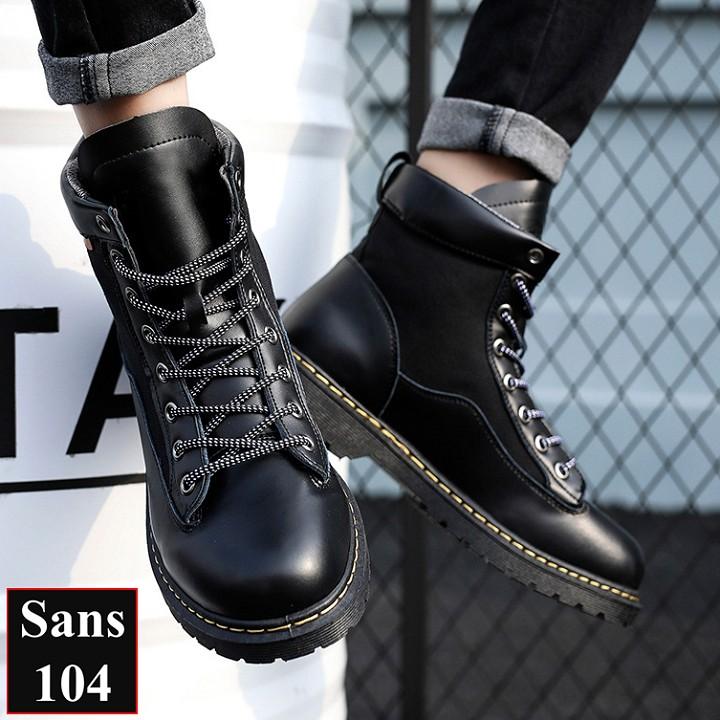 Giày Nam Cao Cổ Giầy Boot Nam Sans104