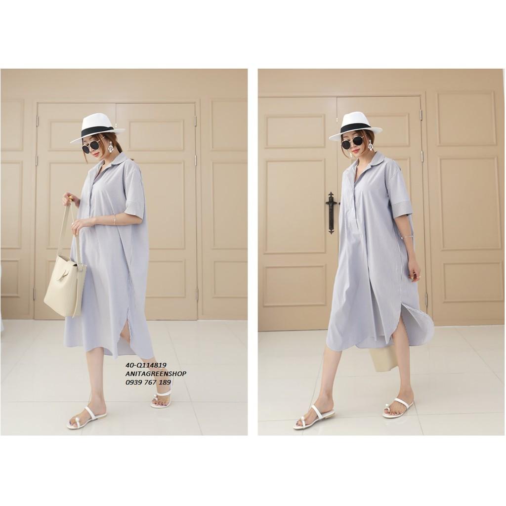 Q114819 ĐẦM SỌC KẺ XẺ LAI THẮT EO