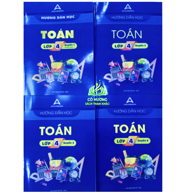 Sách - Combo 4 cuốn Hướng dẫn học toán lớp 4