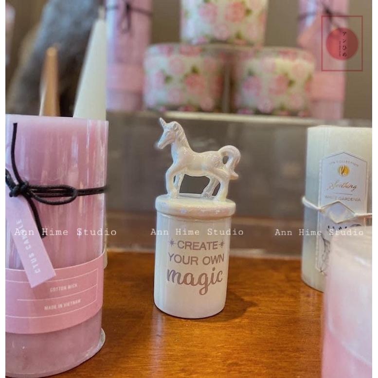 Nến Thơm Phòng Unicorn Kì Lân Óng Ánh Chính Hãng Claire's Nến Thơm Candle Xuất Mỹ