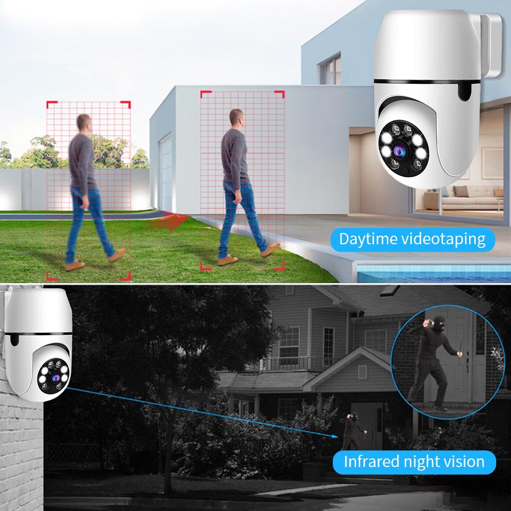 1080P Smart WiFi Camera Wireless Monitor Camera with Plug 360°View Night Vision Two-Way Talk Motion Detection Alarm Reminder Wireless Camera for Home Office Outdoor Indoor