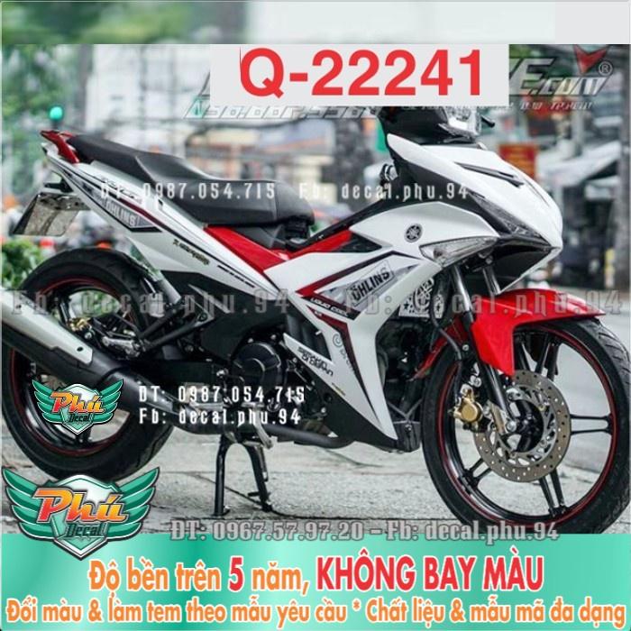 Tem rời EX 150 Ohlins Trắng đỏ 2 -1