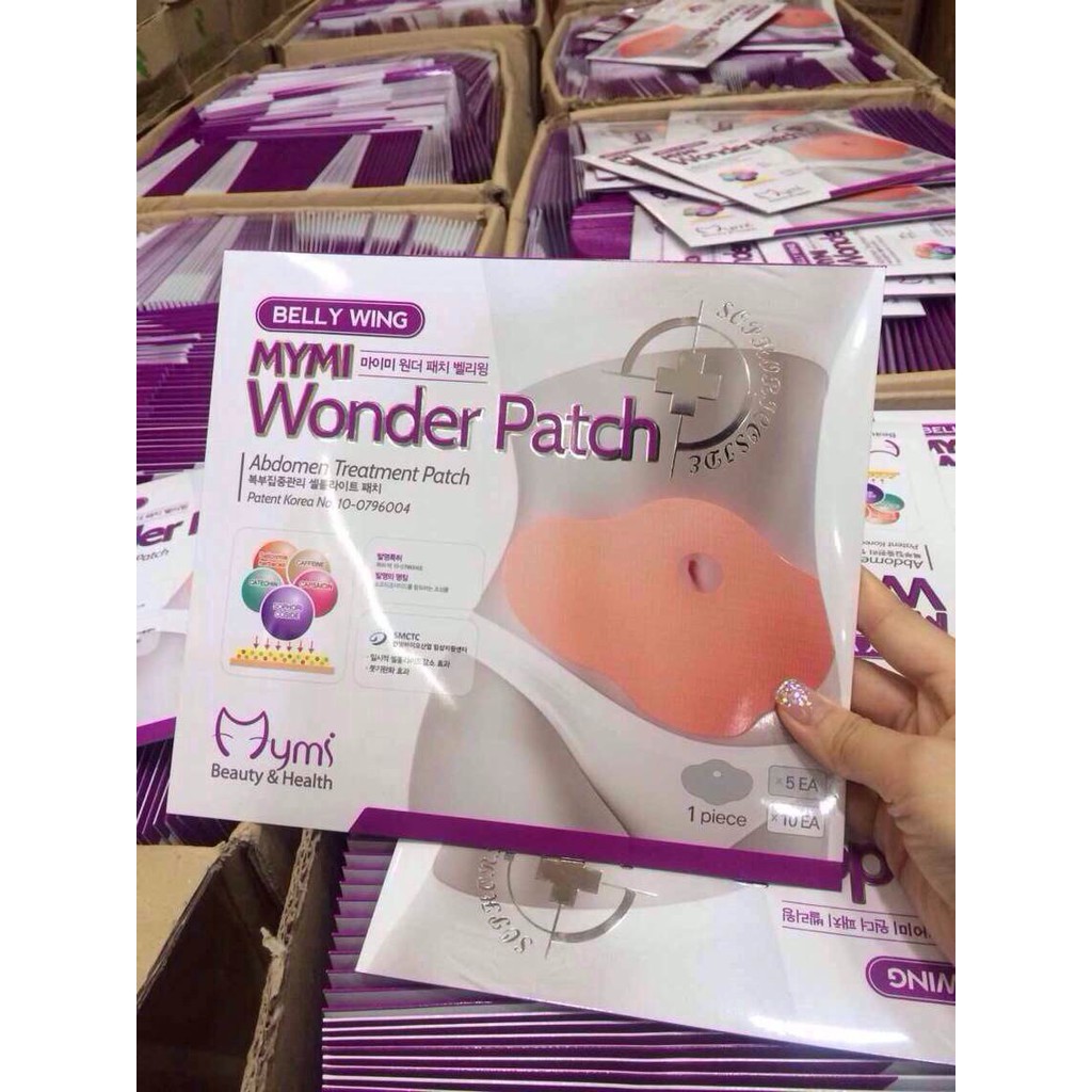 Combo 2 hộp miếng dán tan mỡ bụng MyMi Wonder Patch( 1 hộp 5 miếng)