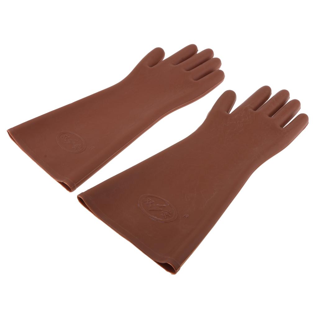2x 1 Pair 5KV High Voltage Electrical Insulating Gloves for Electricians