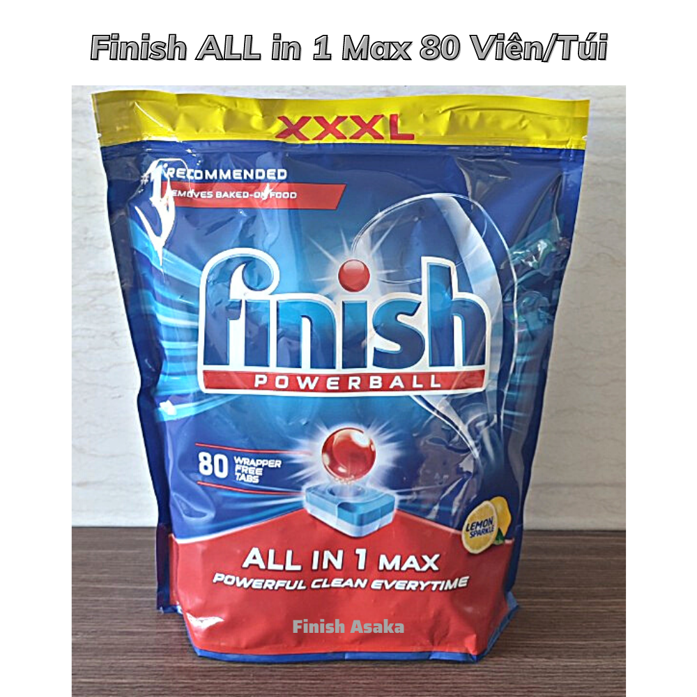 Viên rửa bát Finish All In 1 Max 80 viên/ Túi