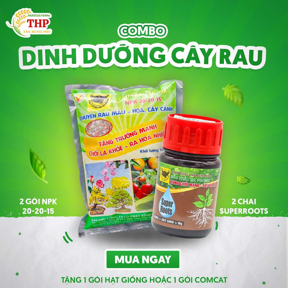 COMBO DINH DƯỠNG CÂY RAU | CHUYÊN RAU MÀU | COMBO CHĂM SÓC CÂY