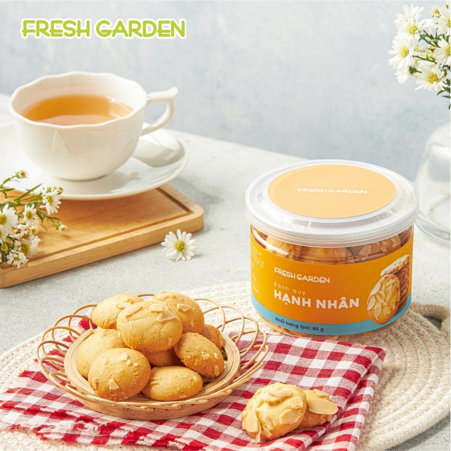 Bánh Quy Hạnh Nhân Ăn Vặt FRESH GARDEN Thơm Ngon Cung Cấp Dưỡng Chất Tốt Cho Sức Khỏe Hộp 80g