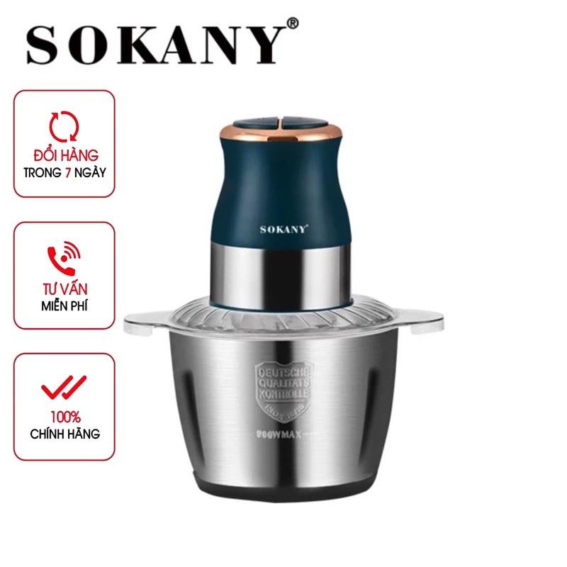 ✺Máy xay đa năng Sokany 7013 model 2021 , sinh tố, hoa quả, thịt cối 3 lít inox 304 công suất 400W