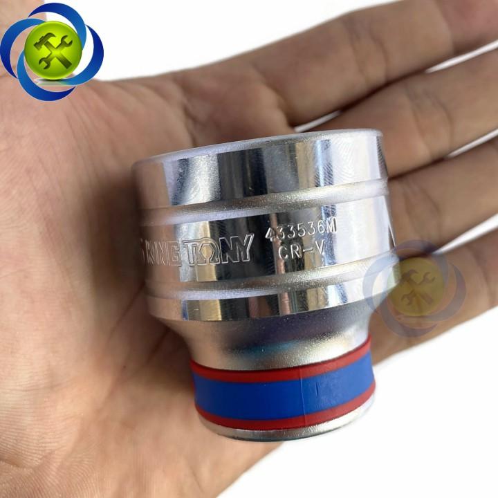 Tuýp 36mm 1/2 Kingtony 433536M loại ngắn 6 cạnh màu trắng