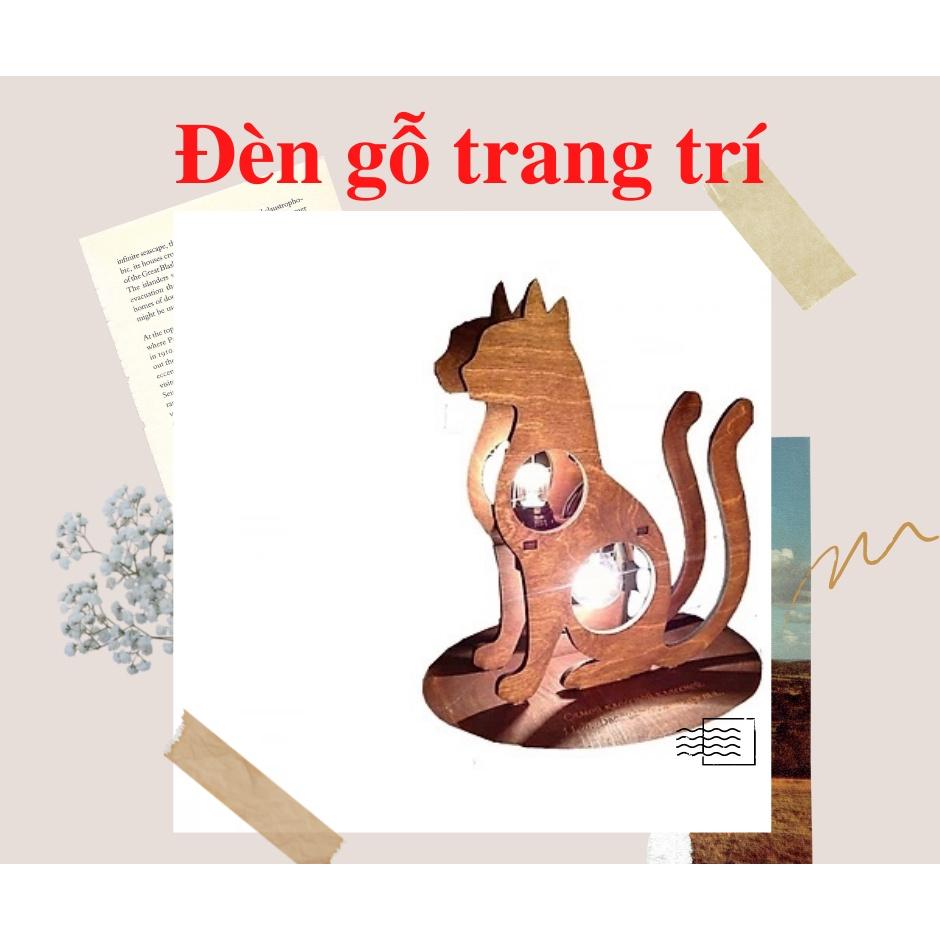 Đèn ngủ trang trí hình con mèo ngồi