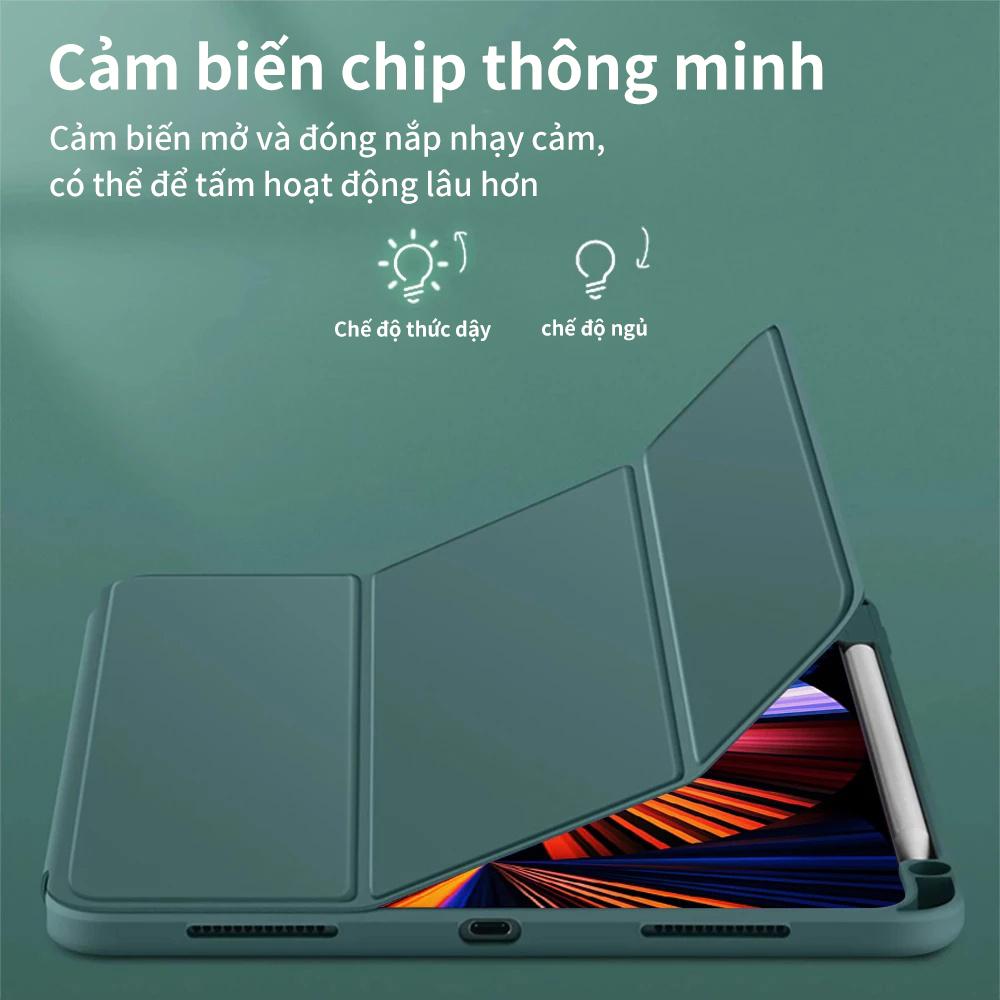 [HÀNG CHÍNH HÃNG] Bao da Ipad ốp lưng Cho iPad Mini6 iPad Gen9 10.2 11 Inch 2021 Ipad Air4 10.9 Vỏ Acrylic Có Thể Tháo Rời