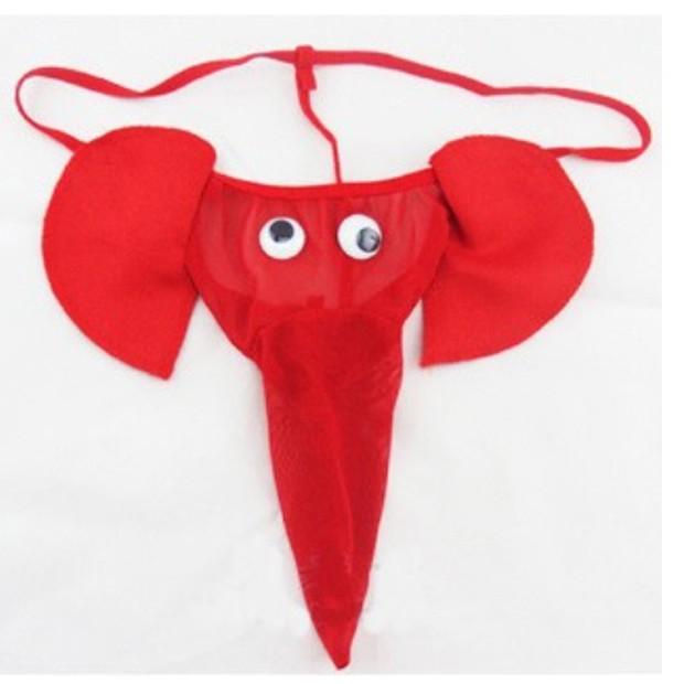 Quần lót nam lọt khe hình chú voi độc đáo - Màu đỏ