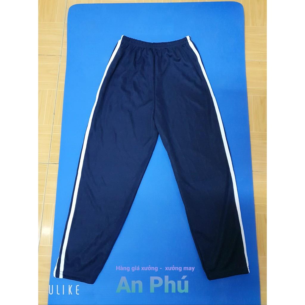 Combo áo thun cotton trắng + quần thể dục mặc nhà, mặc ngủ cho nam từ 40-70kg