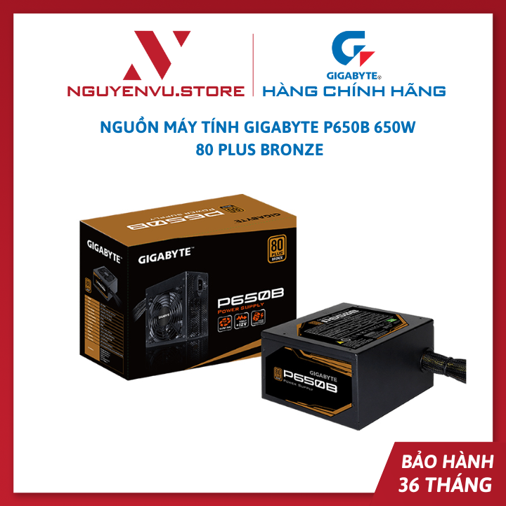 Nguồn máy tính GIGABYTE P650B 650W 80 PLUS Bronze - Hàng Chính Hãng