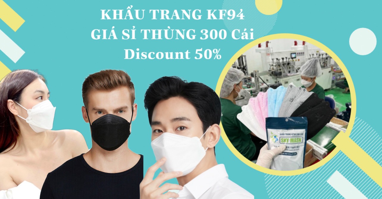 THÙNG 300 cái Khẩu Trang KF94 4D SKY MASK Hàn Quốc - Chống Bụi Mịn Và Kháng Khuẩn