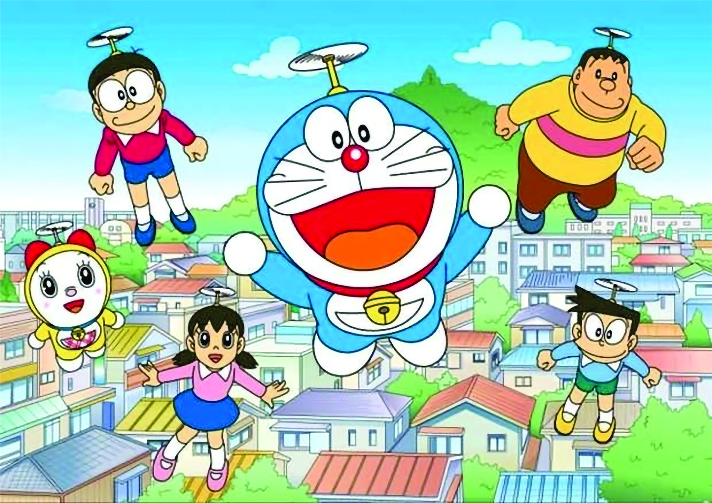 Bộ 10 bức tranh decal dán tường doraemon