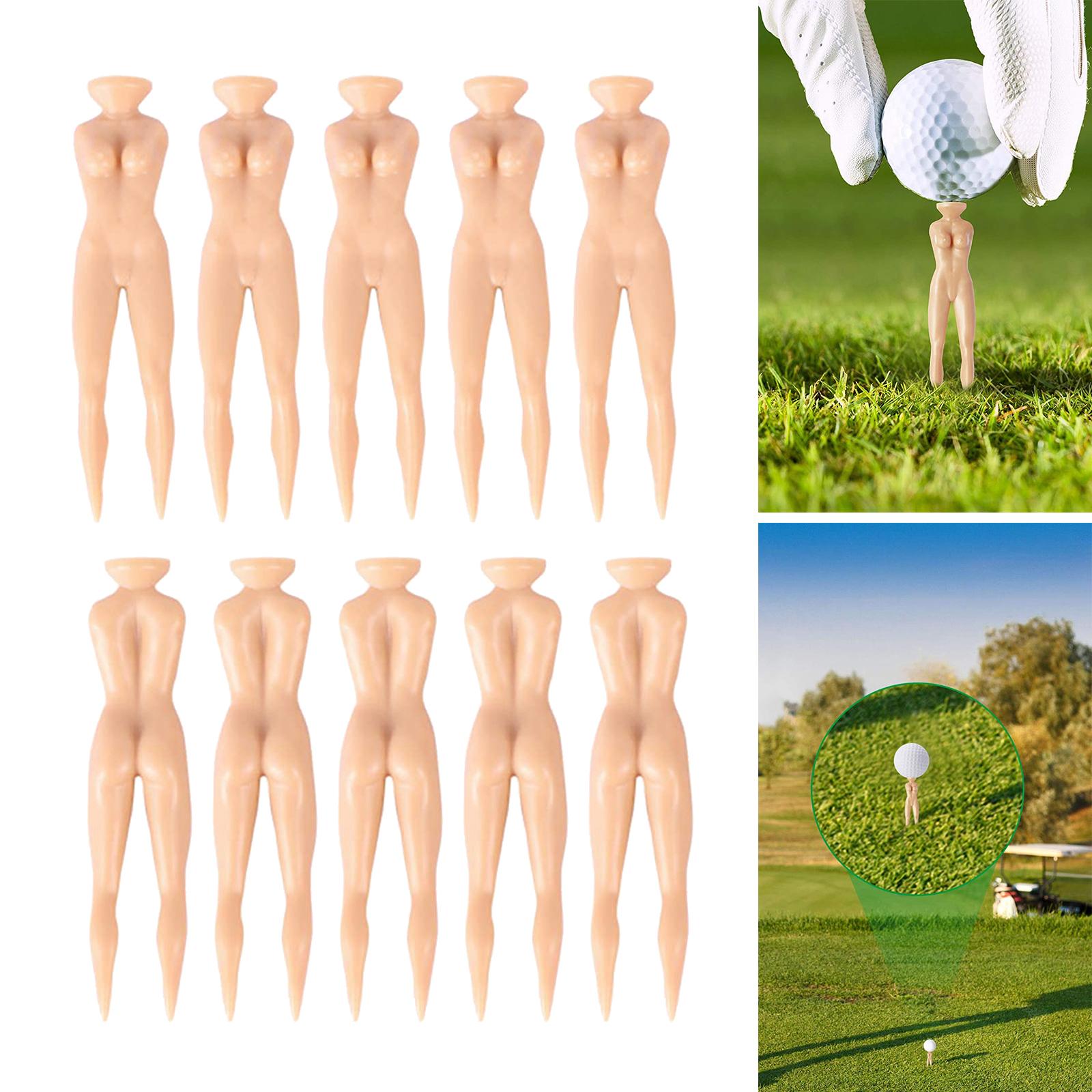 10pcs 3 Inch Plastic Golf Tees Lady Tees Woman Golf Tees Nude Lady Body Golf Tees for Golf Training Professional Golf Tees Golfer Gift Accessory