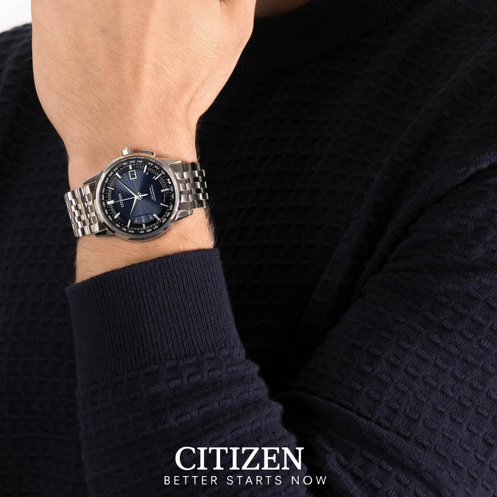 Đồng Hồ Nam Citizen Đa Chức Năng Dây Thép Không Gỉ CB0150-62L - Mặt Xanh (Sapphire)