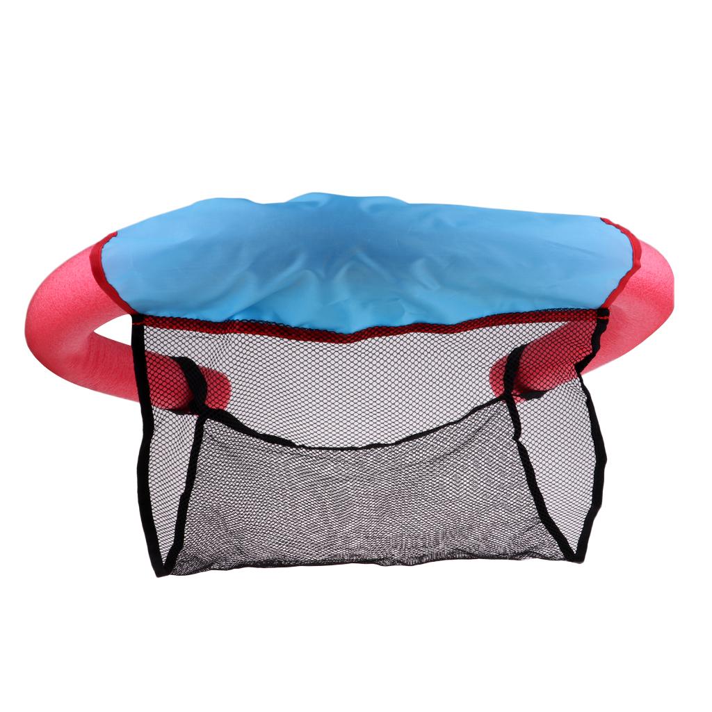 Swimming Noodle Chair Floating Sling Stick Mesh Net Seat Bed Size S Red