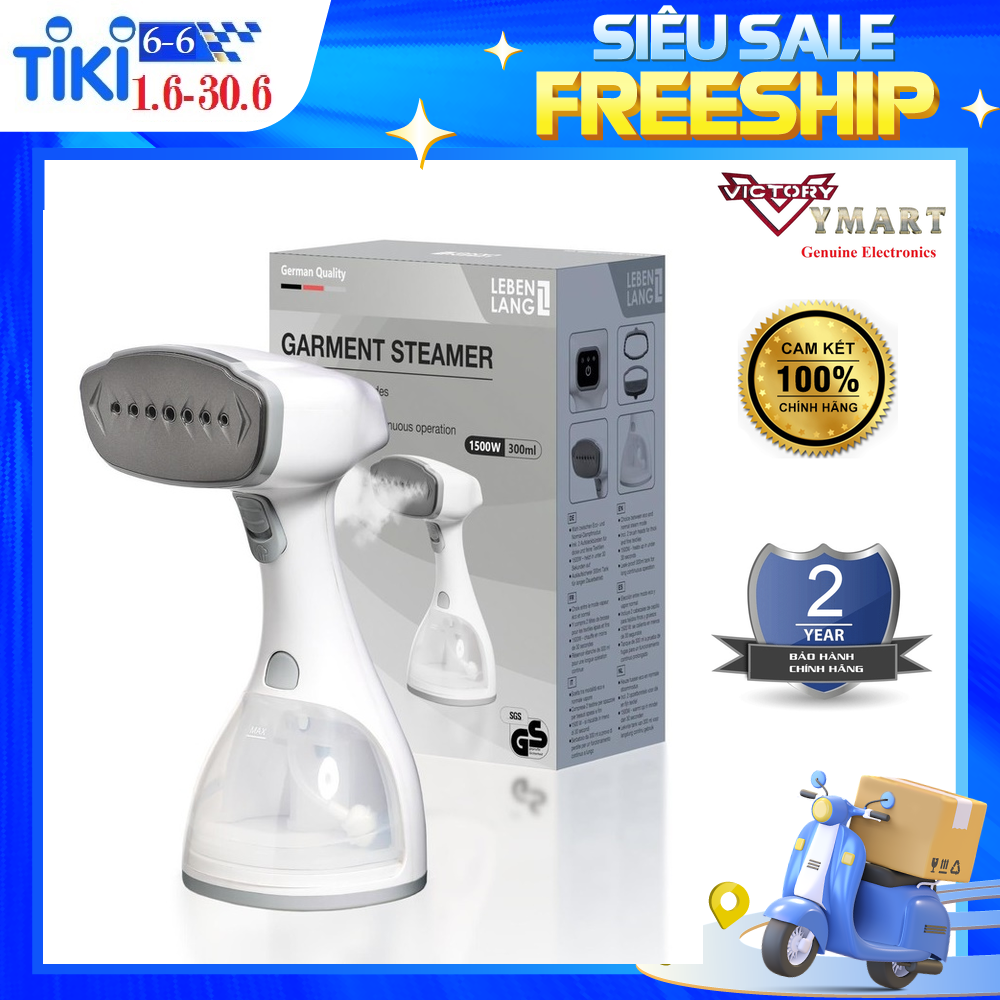 Bàn Ủi Hơi Nước Cầm Tay Lebenlang LBD528 Du Lịch, Công Suất 1500W - 300ML, Hàng Chính Hãng