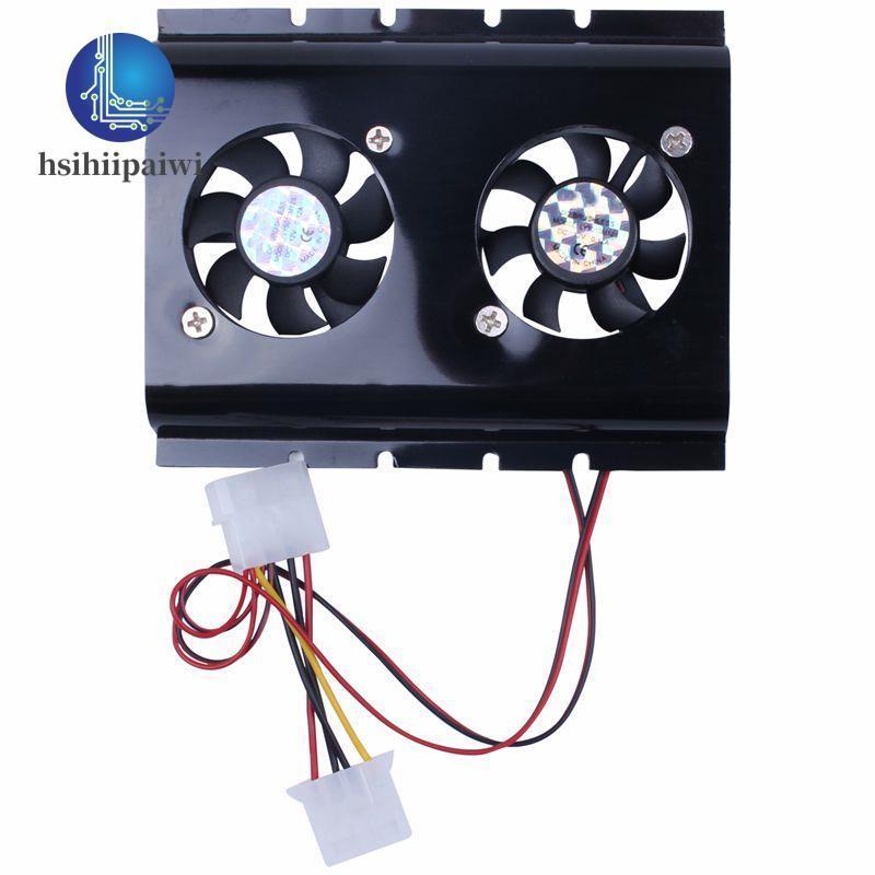 Quạt tản nhiệt ổ cứng HDD 2 3.5 SATA IDE màu đen dành cho máy tính