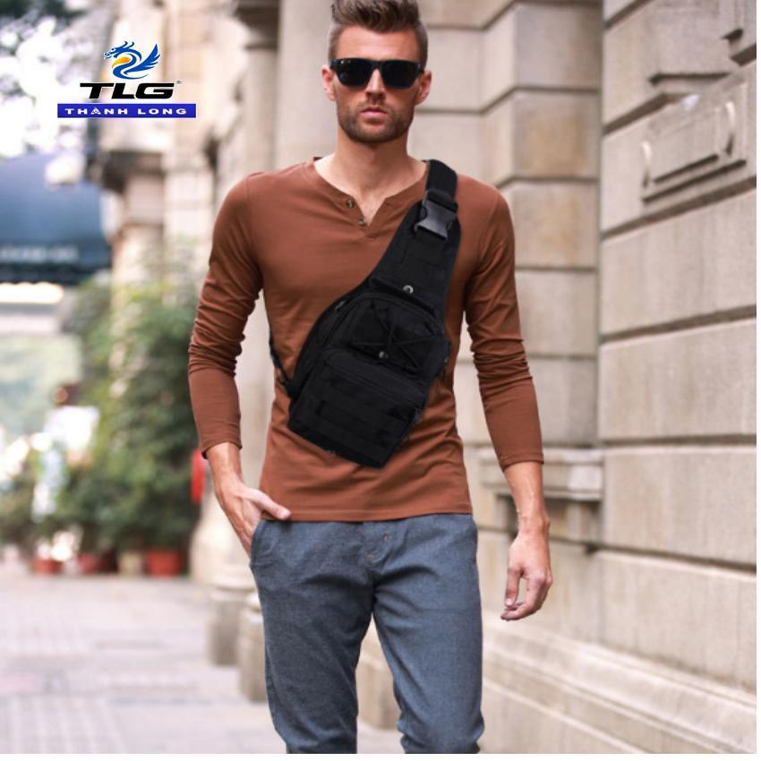 Thắt lưng dù chiến thuật và túi đeo ngực thời trang phong cách Quân đội Mỹ tặng 01 bút bi cao cấp TLG K410