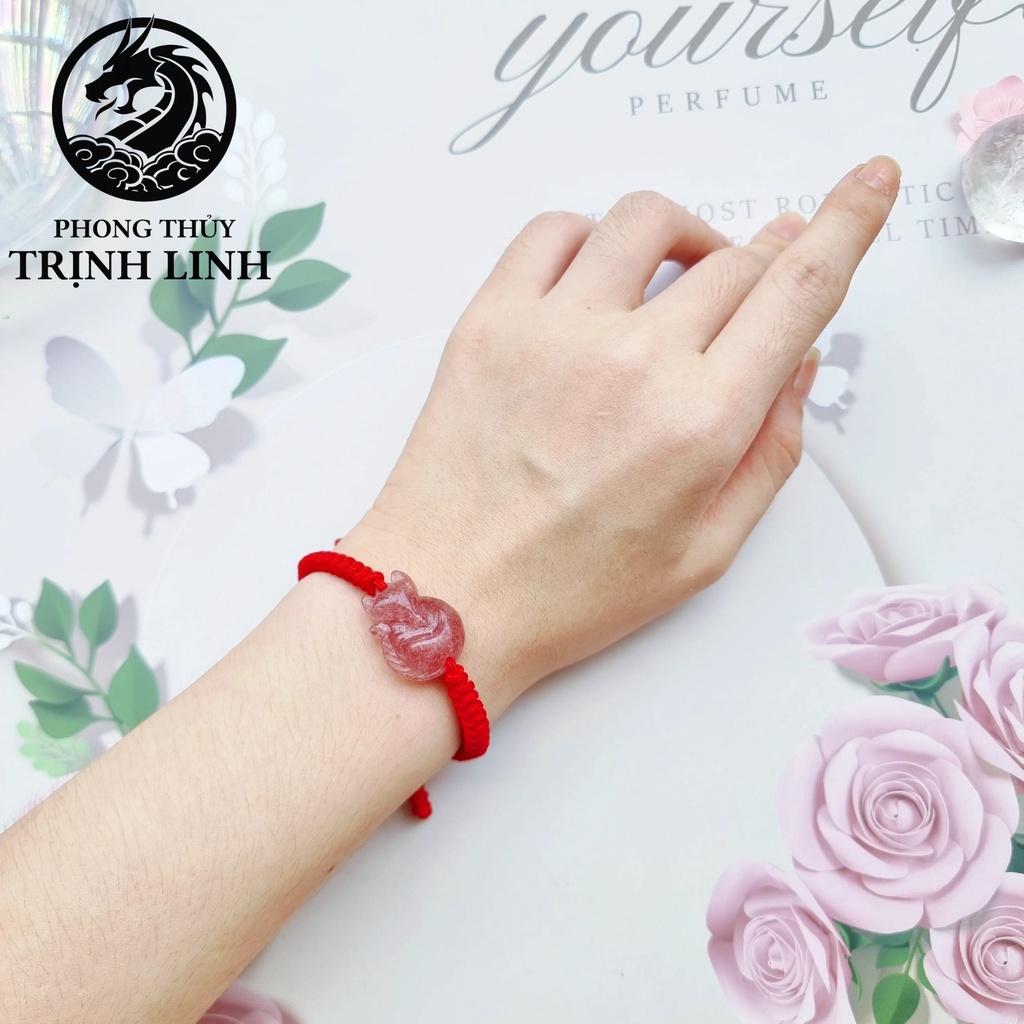 VÒNG TAY HỒ LY T.A DÂU TÂY HỒNG TẾT CHỈ