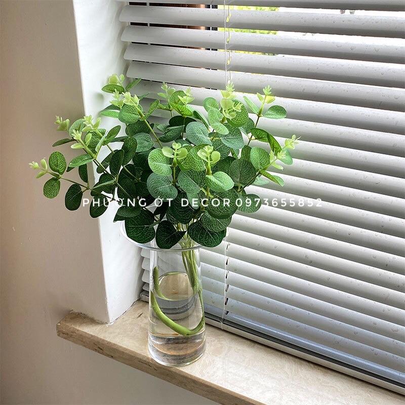 Cành lá táo giả 16 nhánh dài 48cm trang trí, decor cắm điểm siêu xinh