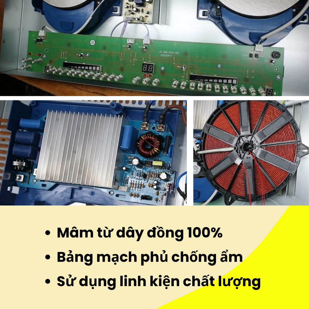 Bếp từ đôi MIFA VA05N - Đun liu riu - Hàng Chính Hãng