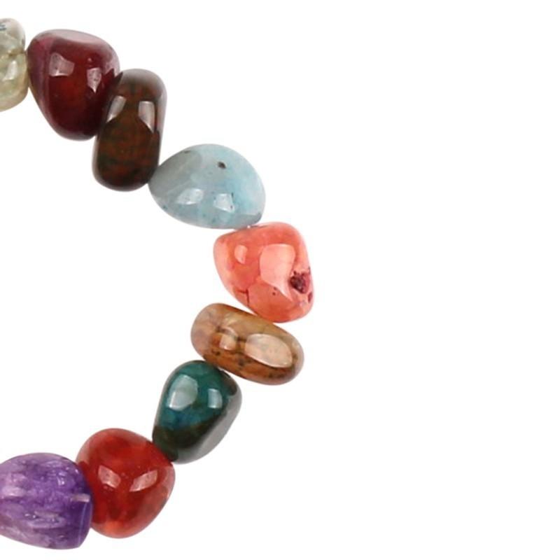 Vòng đeo tay xâu hạt đá tự nhiên hiều màu sắc đẹp mắt cho nữ