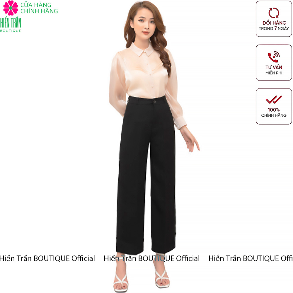 Quần ống rộng nữ Hiền Trần BOUTIQUE siêu xinh, mặc chân dài như siêu mẫu