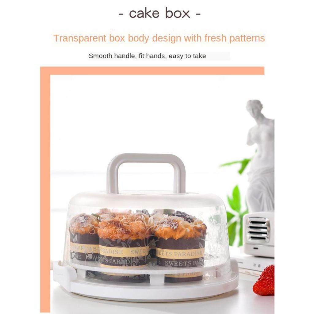 2X Cake Cupcake Muffin Carrier Holder 7 cup Server Clear