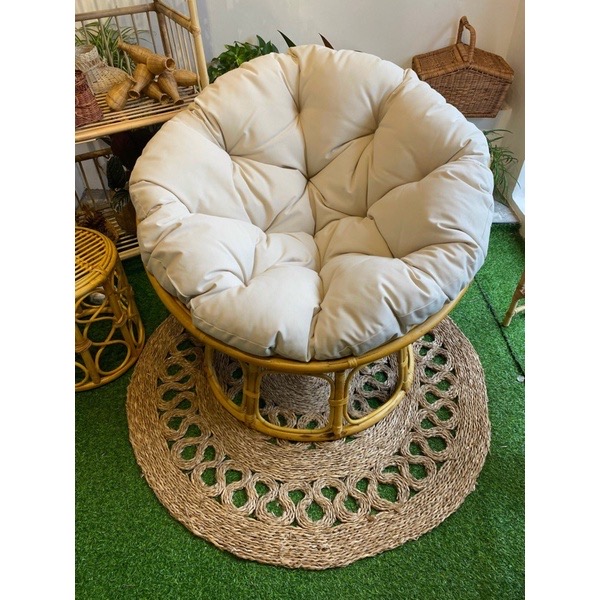 Papasan Mây Size 1M1 Kèm Nệm - Nội Thất Mây Tre Đan