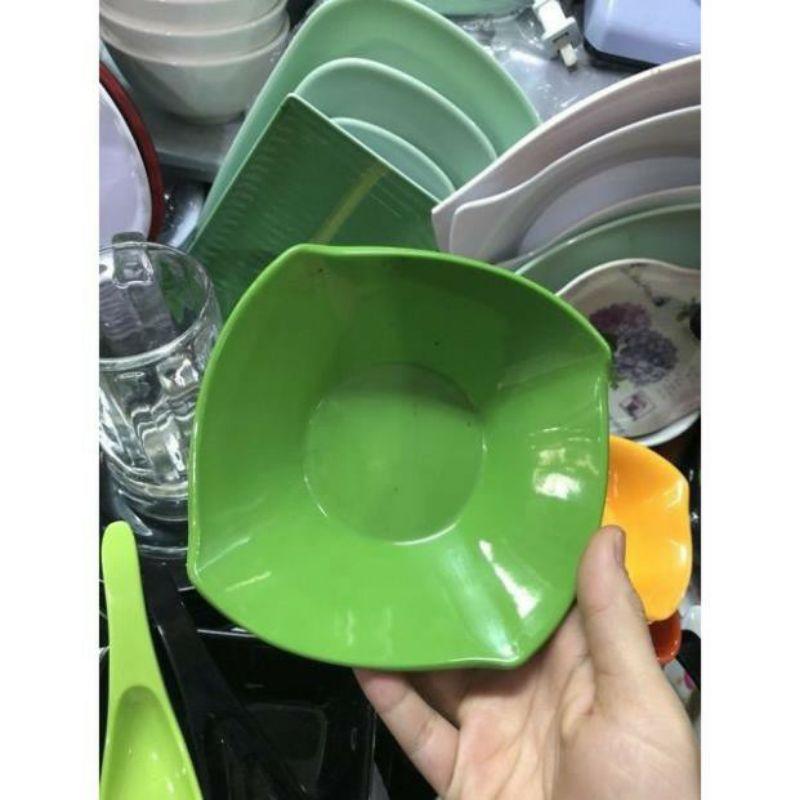 Bát Tô Nhựa Phíp Đựng Chè - Bát Ăn Hoa Quả Dầm - Mẫu Vuông Lượn Sóng