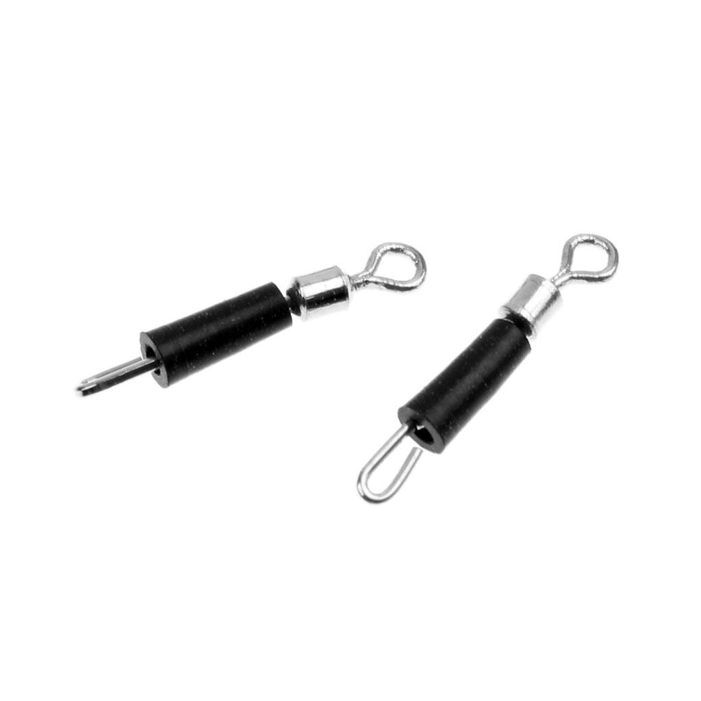 300PCS Stainless Quick Change Sub-line Ring Fast Link Connector Fishing Swivels