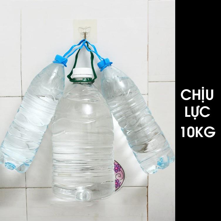 Bộ 20 miếng móc dán treo đồ dán tường siêu dính siêu chắc chịu lực 10kg trong suốt