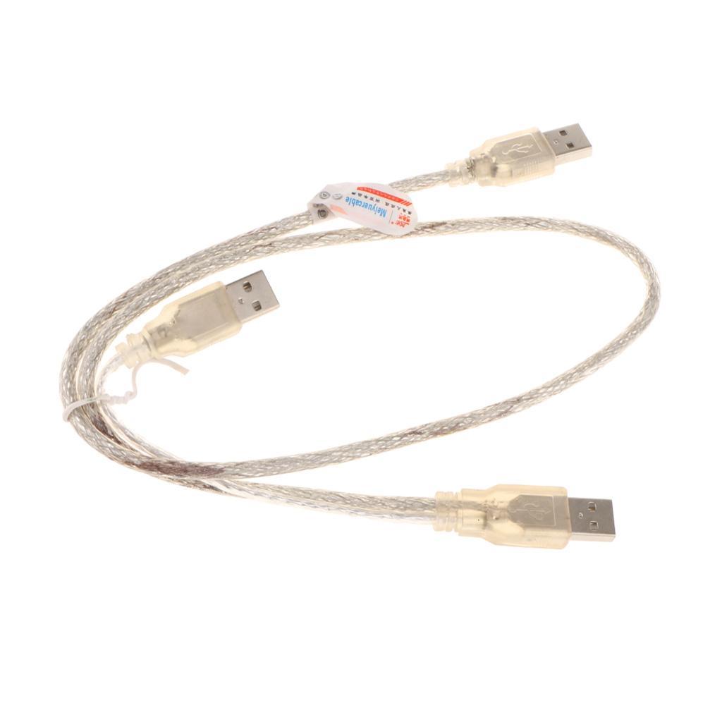 Dual USB 2.0 Male to Standard B Male Y Cable 70cm for Hard Disk Drive