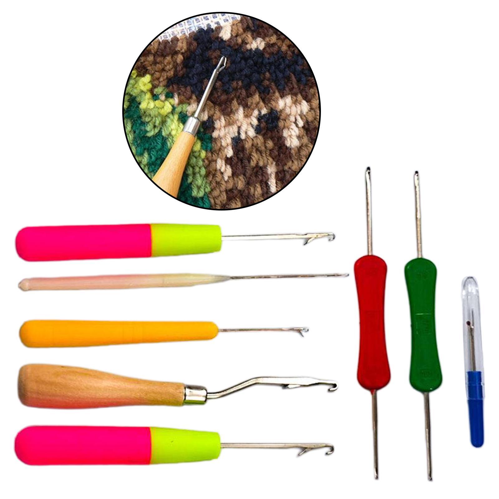 9Pcs/Set Latch Crochet Hair Hooks Dreadlock for Carpet Making Crafts