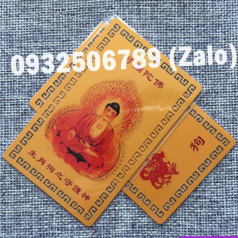 Kim Bài Phật Bản Mệnh - TUỔI TUẤT - PHẬT A DI ĐÀ bỏ túi ví, ốp đt, Bình An May Mắn
