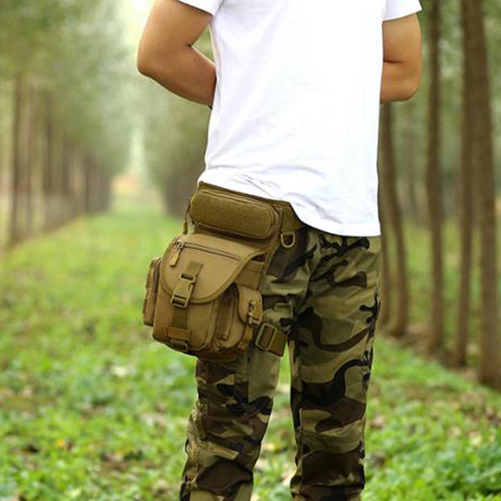 Tactical Drop Leg Bag Waist Belt Fanny Pack Utility Pouch Mud
