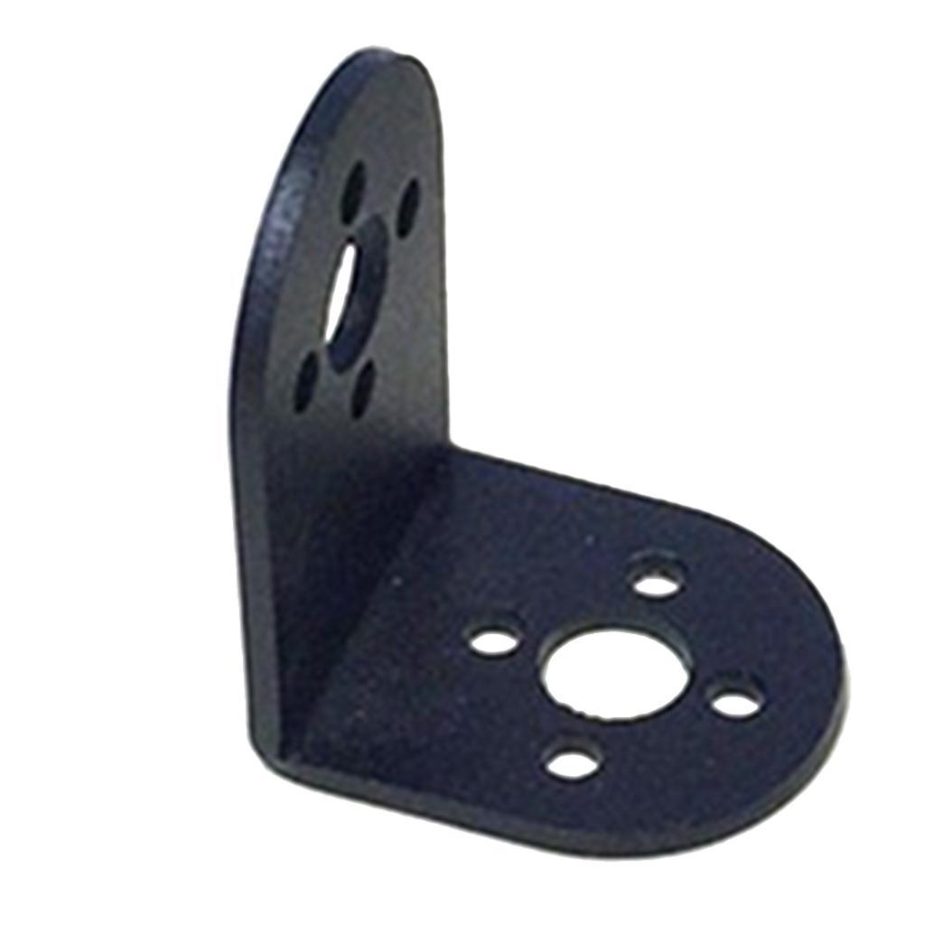 2Pcs Black Metal U-Shaped and L-Shaped Beam Bracket for Robot Arm / Humanoid Robot / Servo