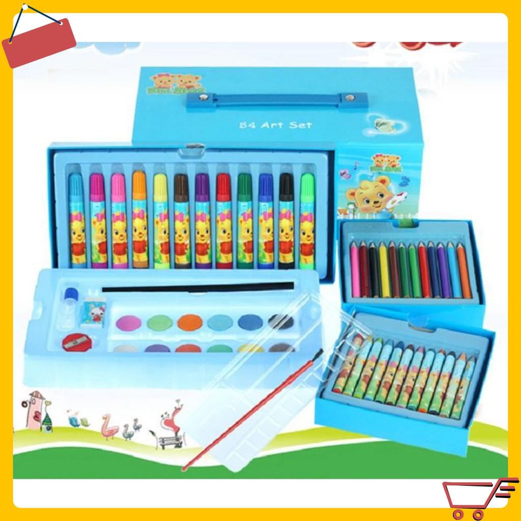 GIÁ SỈ Hộp bút 54 màu cho bé với đủ màu sắc, cho bé thỏa sức vẽ tranh. 6715