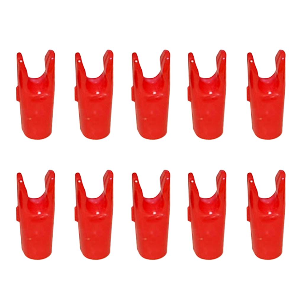10 Pieces Plastic Arrow Nocks For Archery Hunting Shooting Outdoor Sports - Choice of 4 Colors