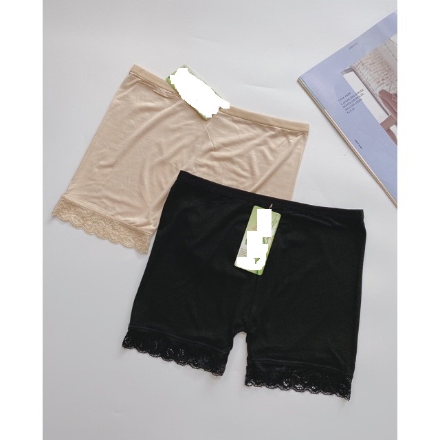 Quần đùi mặc váy cotton lạnh pha ren