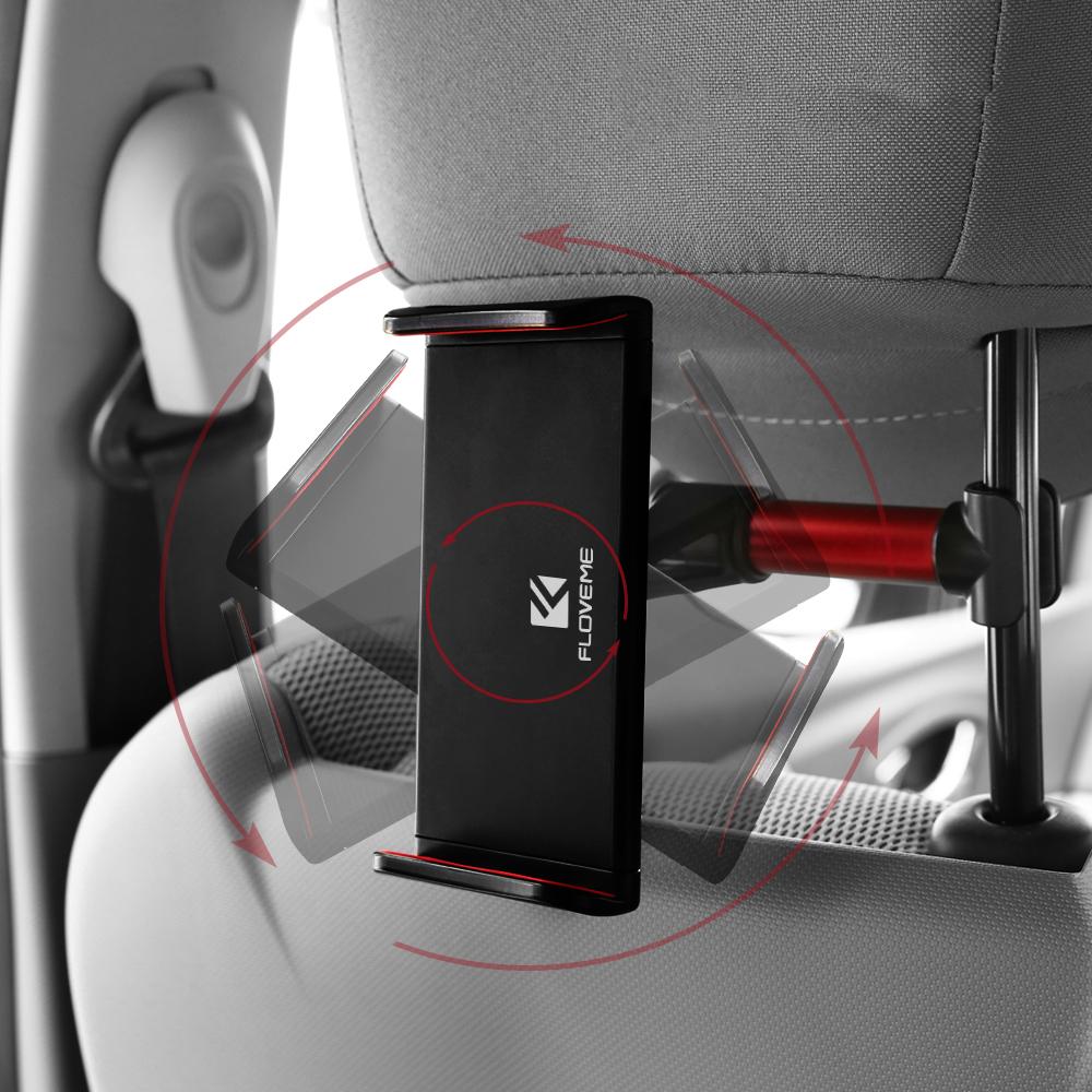 Giá đỡ điện thoại, ipad kẹp sau ghế ô tô điều chỉnh 360