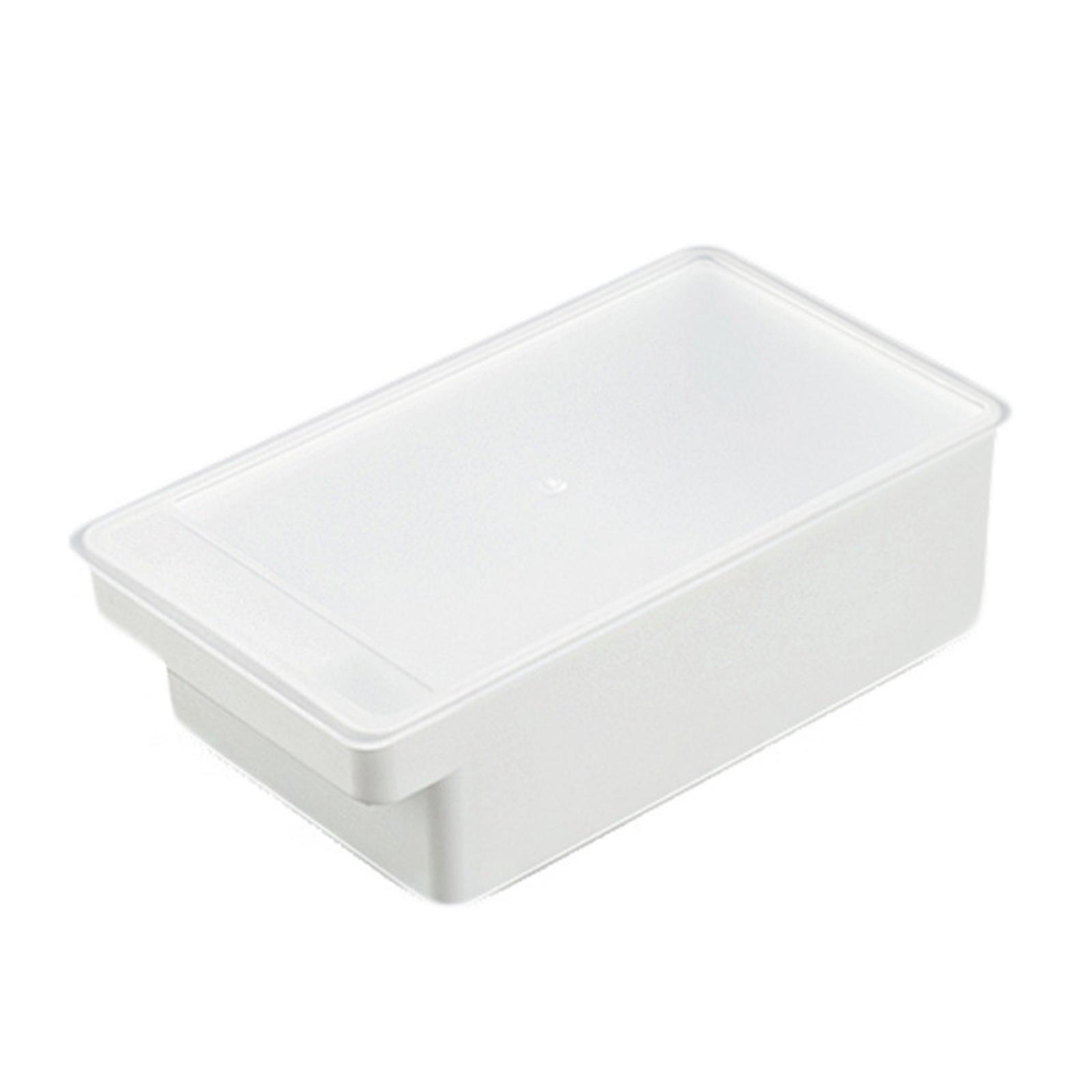 Butter Cutting Storage Box with Lid Butter Container Dustproof Case Multipurpose Cheese Serving Tray Hold 200G Butter Dish for Fridge