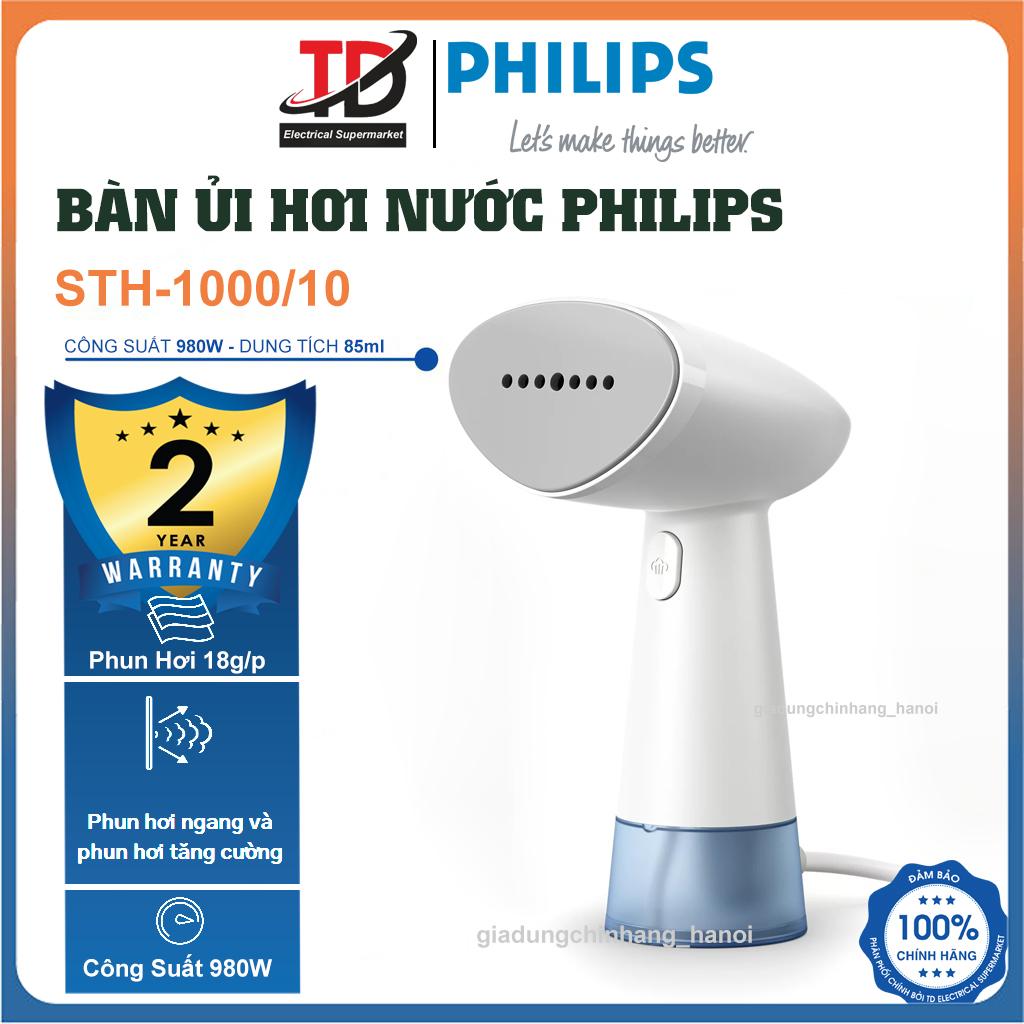 Bàn Ủi Hơi Nước Cầm Tay Philips STH1000/10, Công Suất 980W, Thiết Kế Nhỏ Gọn, Hàng Chính Hãng