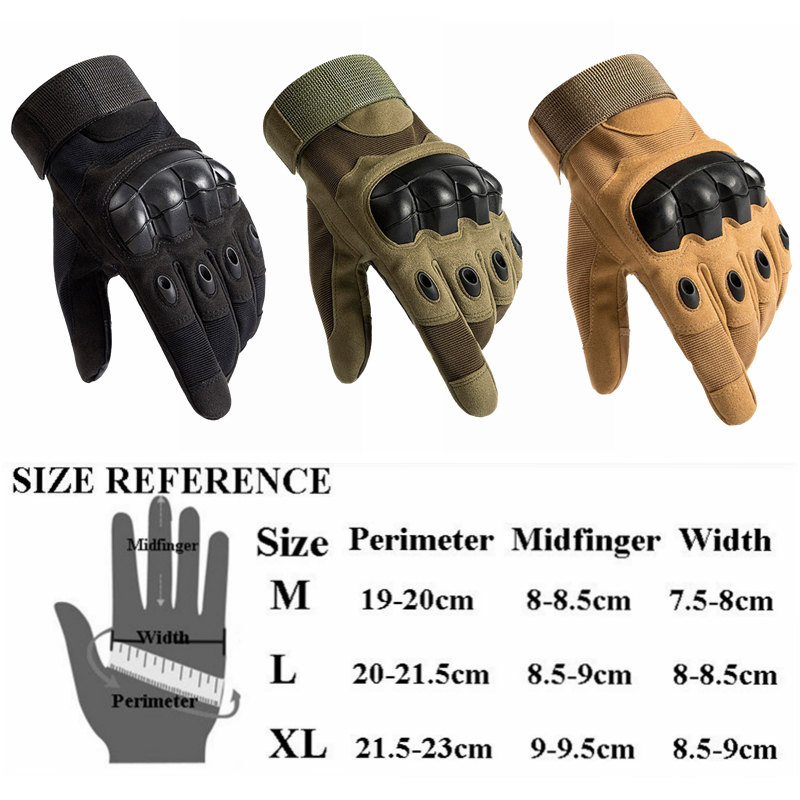 Găng tay xe máy Găng tay xe đạp Găng tay quân sự Găng tay xe đạp Mitten Ski ngoài trời Airsoft Leo núi Găng tay chiến đấu Găng tay Color: Khaki A Size: XL